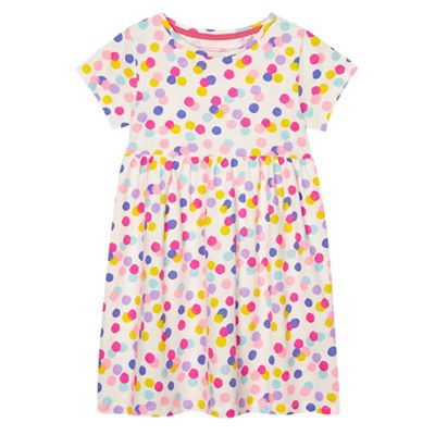 Girls' multi-coloured spotted dress
